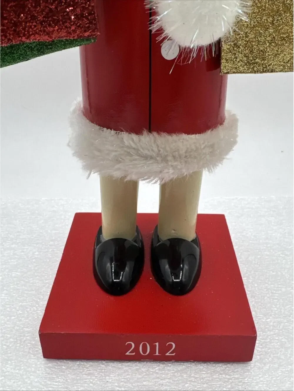 2012 Target 14” Shopping Girl Holding Bags White Dog Nutcracker Christmas